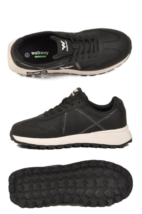 Siyah Hafızalı Taban Hafif Esnek Unisex Spor Ayakkabı Muveon M