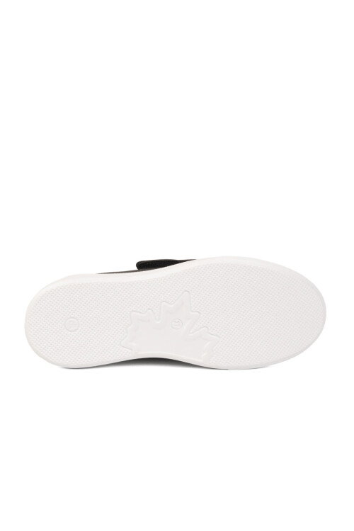 Siyah Beyaz Cırtlı Hafif Kadın Spor Ayakkabı 2056 G