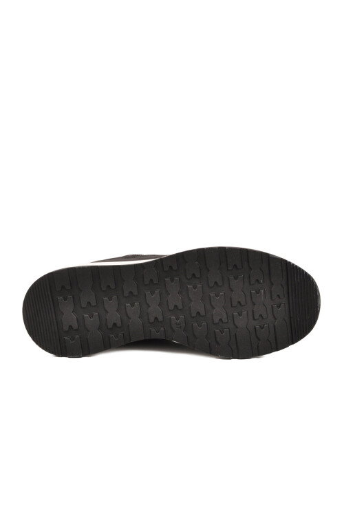 Siyah Beyaz Fileli Hafif Esnek Kilit Bağcıklı Unisex Spor Ayakkabı Motano G