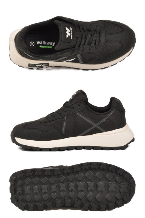 Siyah Hafızalı Taban Hafif Esnek Unisex Spor Ayakkabı Muveon G