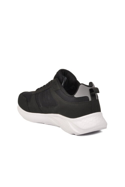 Siyah Beyaz Fileli Hafif Esnek Büyük Numara Erkek Spor Ayakkabı 2030 M