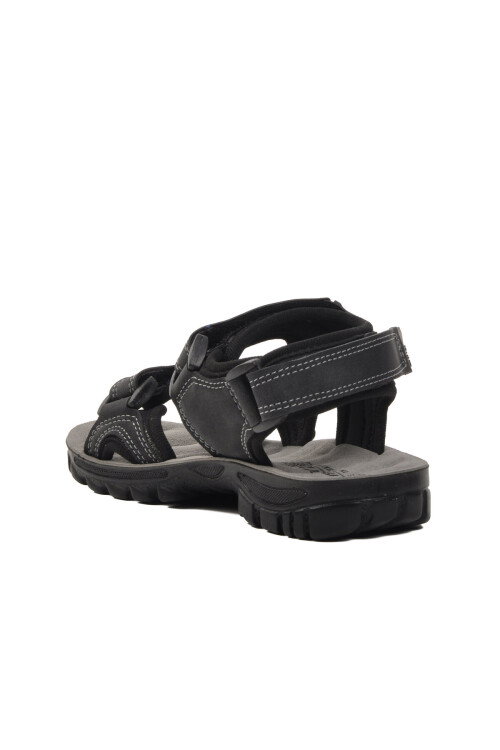Siyah Cırtlı Unisex Çocuk Spor Sandalet 31615 Taurus F