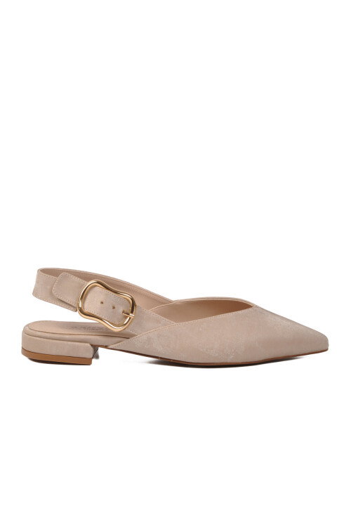 Bej Hafif Kemerli Kadın Babet Ayakkabı 312552 Z