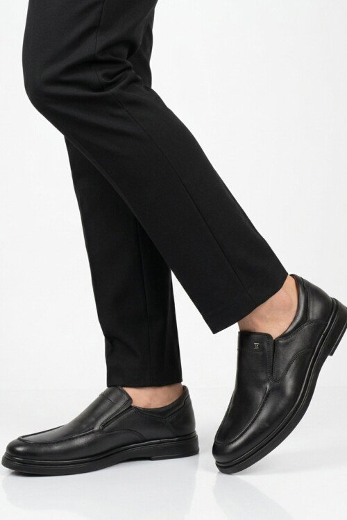 Siyah Hakiki Deri Erkek Casual Ayakkabı 327 M