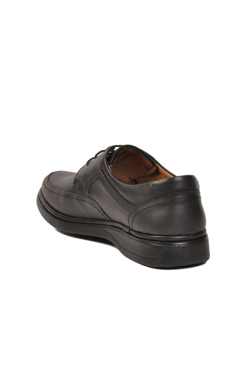 Siyah Hakiki Deri Bağcıklı Erkek Casual Ayakkabı 217 M