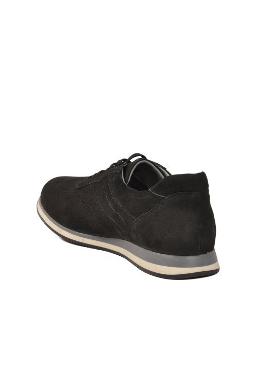 Siyah Hakiki Deri Büyük Numara Erkek Casual Ayakkabı 2217 M