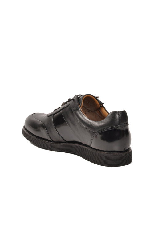 Siyah Hakiki Deri Erkek Casual Ayakkabı 3165 M