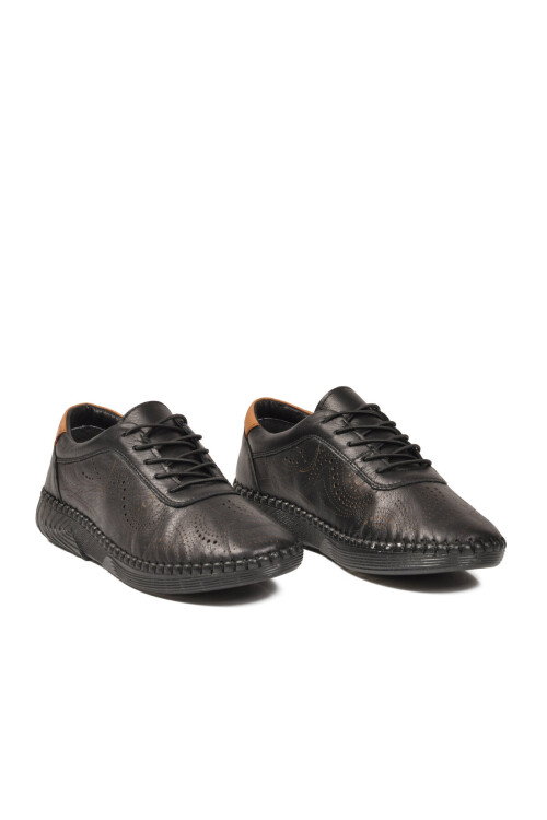 Siyah Hakiki Deri Kadın Casual Ayakkabı 26370011Y Z