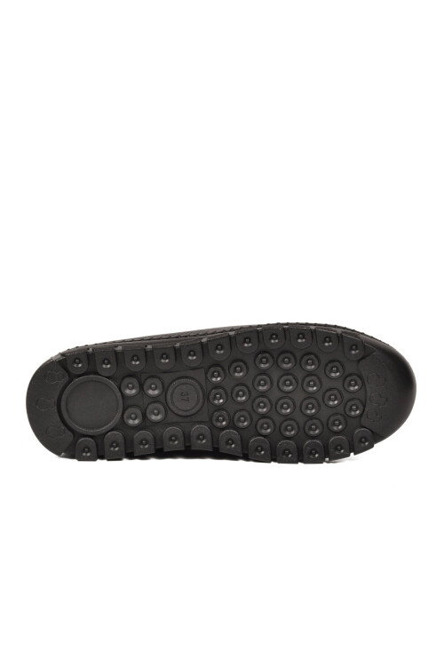 Premium Siyah Hakiki Deri Kadın Casual Ayakkabı 44410 Z