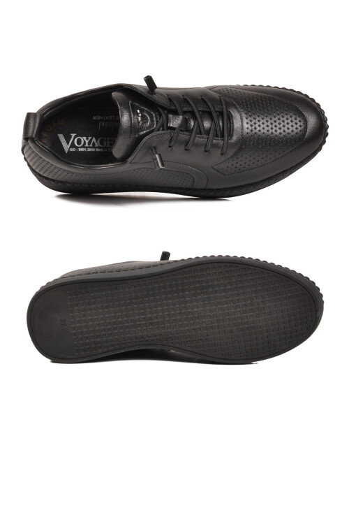 Siyah Hakiki Deri Anatomik Kadın Casual Ayakkabı Z094 Z