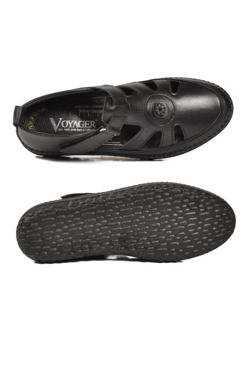 Siyah Hakiki Deri Anatomik Kadın Casual Ayakkabı Z520 Z