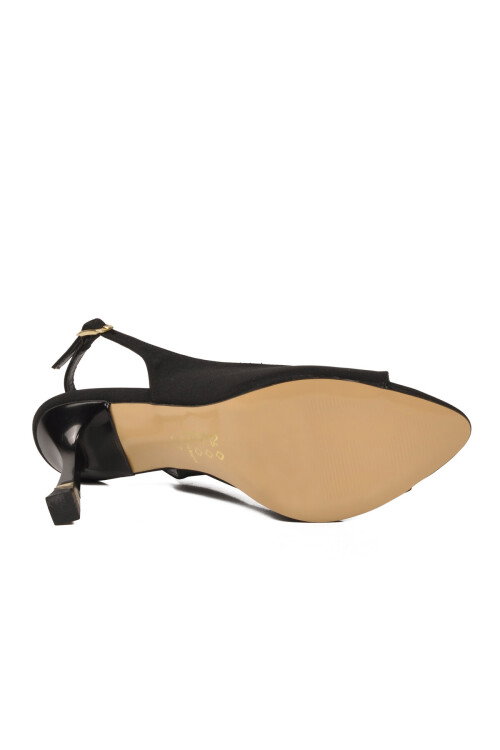 Siyah İnce Topuklu Kadın Abiye Ayakkabı 655589 Z