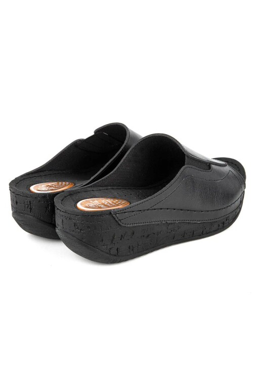 Siyah Jel Taban Kadın Topuklu Terlik 32257 Attica Z