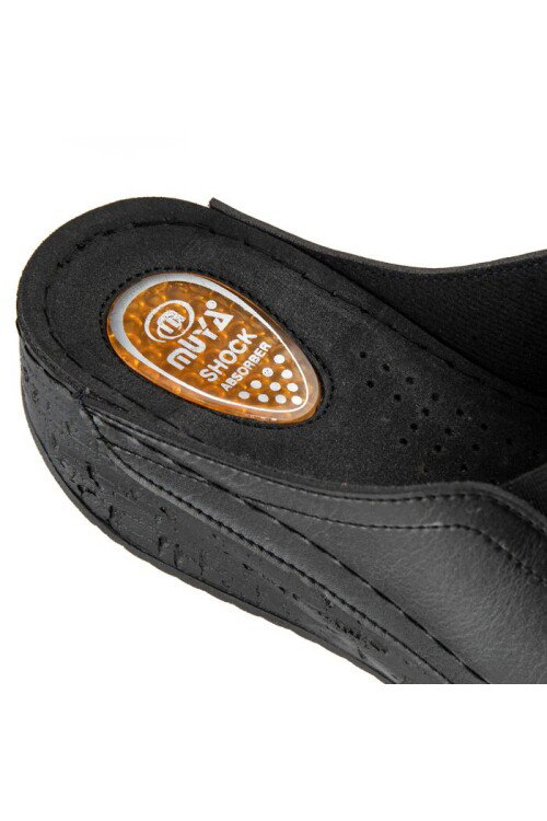 Siyah Jel Taban Kadın Topuklu Terlik 32257 Attica Z