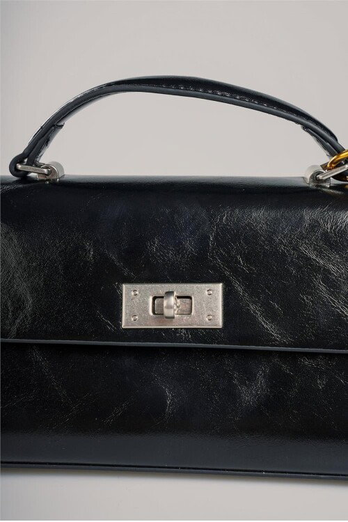 Siyah Kadın El ve Omuz Çantası 18021