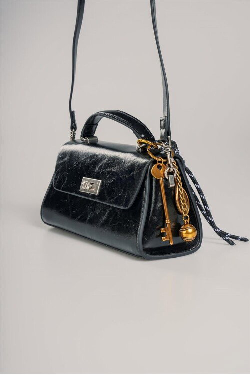 Siyah Kadın El ve Omuz Çantası 18021