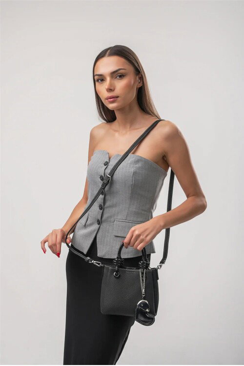 Siyah Kadın Omuz Çantası 18206