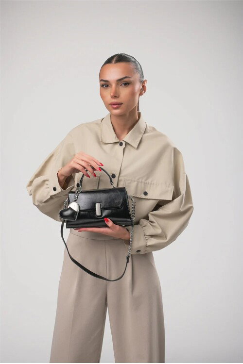 Siyah Kadın El ve Omuz Çantası 18227