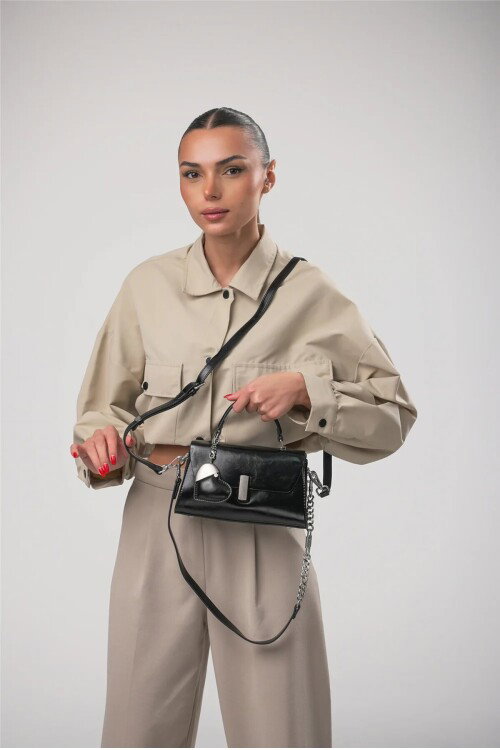 Siyah Kadın El ve Omuz Çantası 18227