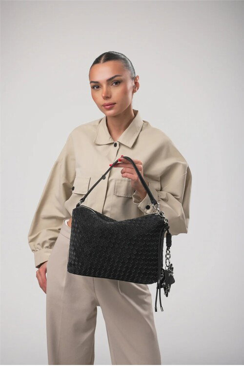 Siyah Kadın Omuz Çantası 18241