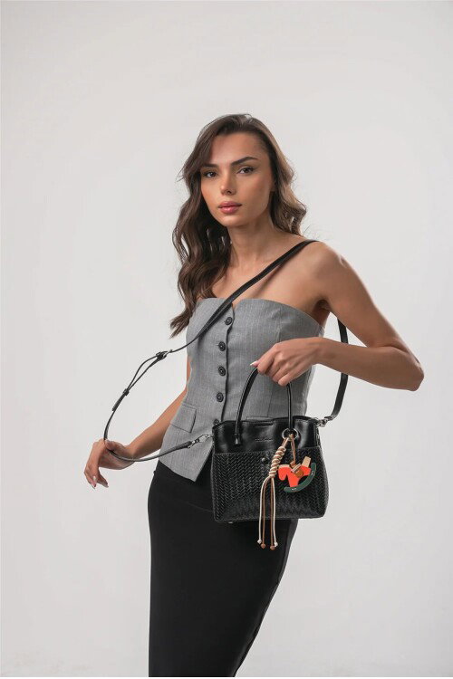 Siyah Kadın Omuz Çantası 18263