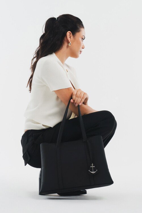 Siyah Kadın Omuz Çantası CN7653T