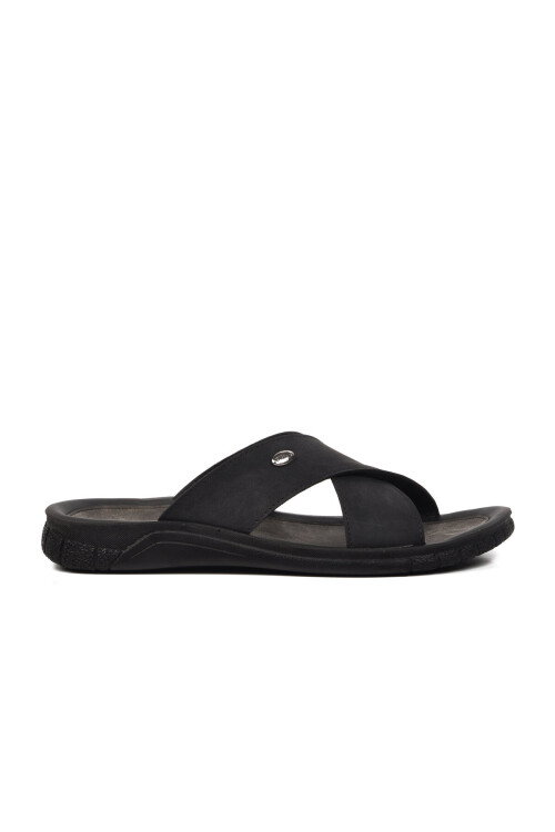 Siyah Nubuk Erkek Terlik 33301 Vegas M