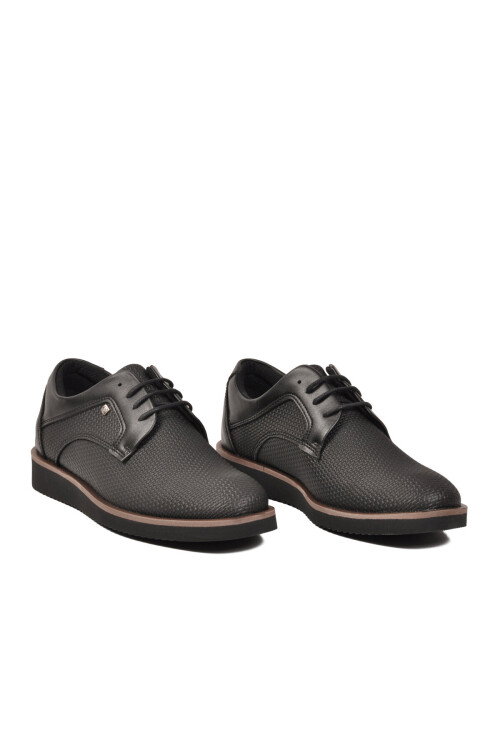 Siyah Örgü Bağcıklı Erkek Casual Ayakkabı 192 M