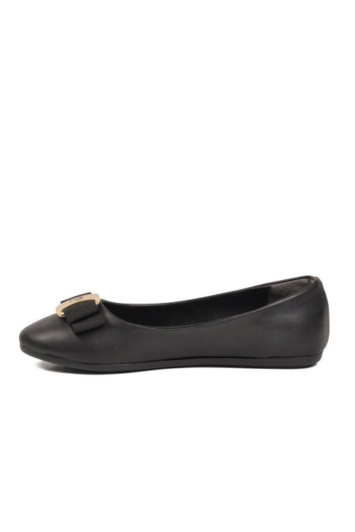 Siyah Hafif Esnek Kadın Babet Ayakkabı PC-54752 Z