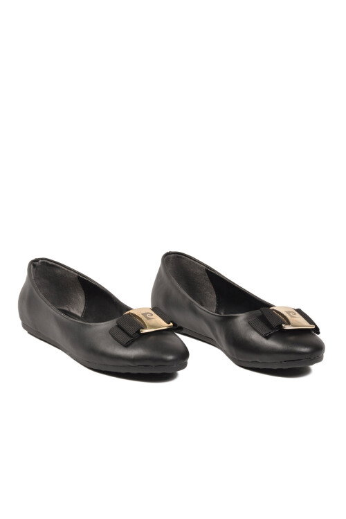 Siyah Hafif Esnek Kadın Babet Ayakkabı PC-54752 Z