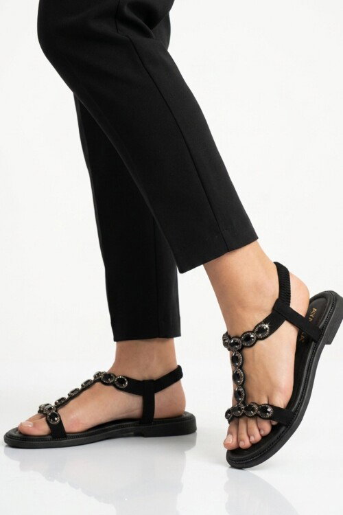 Siyah Hafif İnce Taban Kadın Sandalet 358165 Z