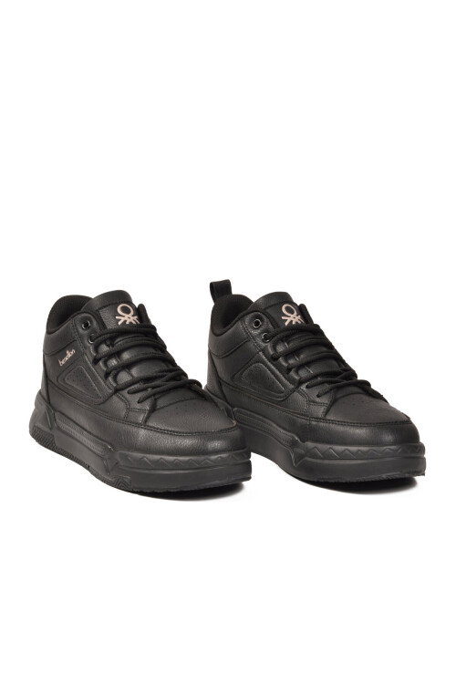 Siyah Bağcıklı Bilek Boy Erkek Sneaker BNI-11196 M