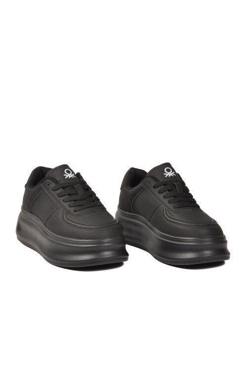 Siyah Bağcıklı Hafif Kadın Sneaker BN-12156 G