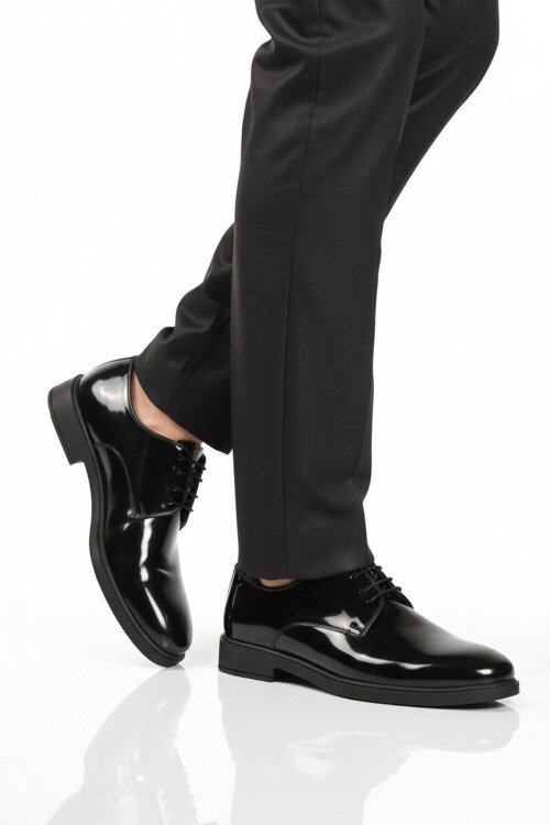 Siyah Rugan Hakiki Deri Erkek Klasik Ayakkabı 029 M