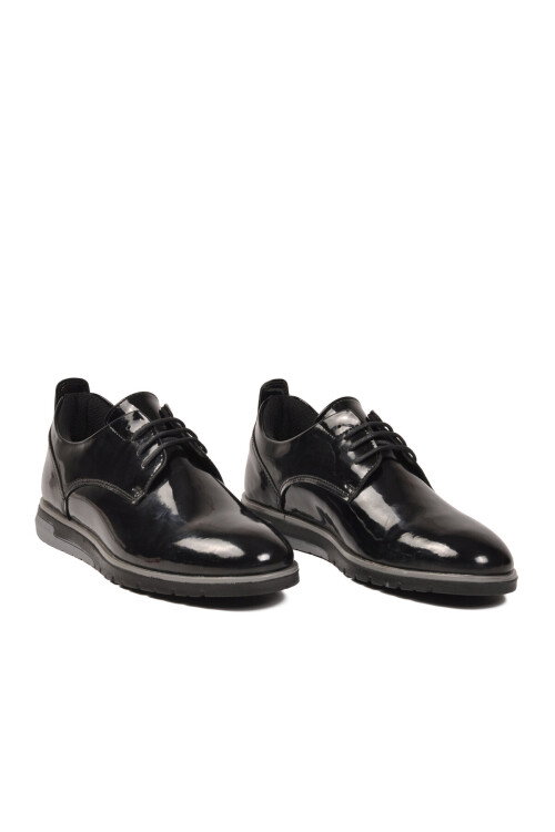 Siyah Rugan Bağcıklı Erkek Klasik Ayakkabı 206 M