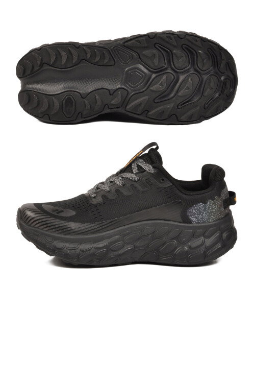 Siyah Fileli Hafif Esnek Hafızalı Taban Unisex Spor Ayakkabı Flystep G