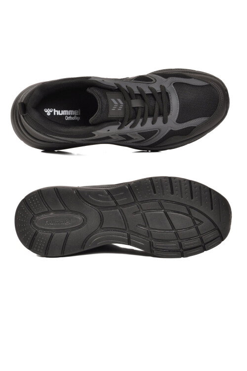 Siyah-Siyah Fileli Hafif Esnek Unisex Spor Ayakkabı 900895 Hml Rush II