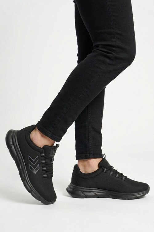 Siyah-Siyah Fileli Hafif Esnek Unisex Spor Ayakkabı 900899 Hml Tyro II