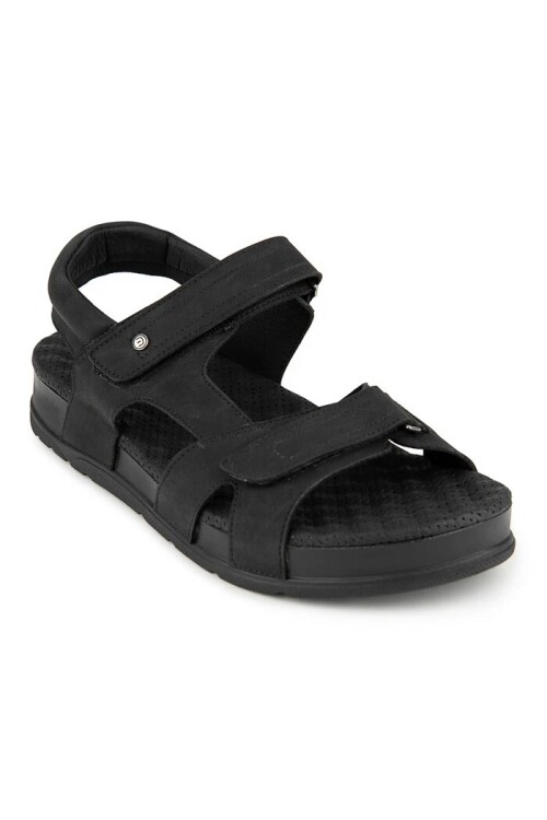 Siyah Cırtlı Erkek Sandalet 35401 Sagrado M