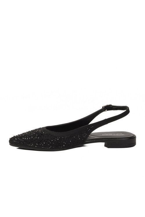 Siyah Taş İşlemeli Kadın Abiye Ayakkabı 354230 Z