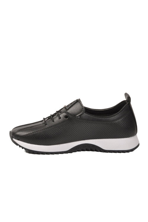 Siyah Lastik Bağcıklı Hafif Kadın Casual Ayakkabı 063 Z