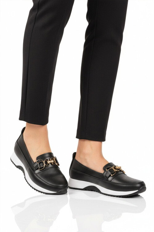 Siyah Hafif Esnek Kadın Casual Ayakkabı 064 Z