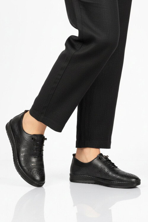 Siyah Hafif Esnek Kadın Casual Ayakkabı 066 Z