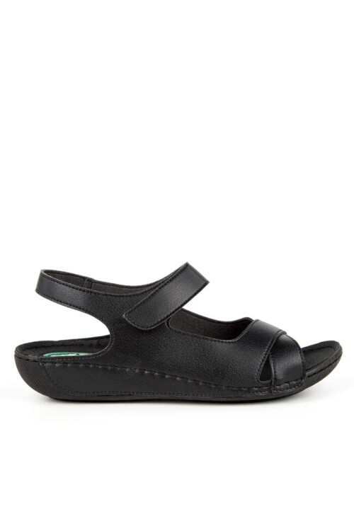 Siyah Jel Tabanlı Kadın Sandalet 31123 Capella Z