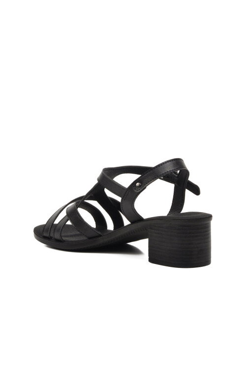 Siyah Kadın Topuklu Sandalet 32002 Demy Z