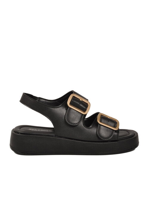 Siyah Hafif Yumuşak Taban Kadın Sandalet 35332 Z