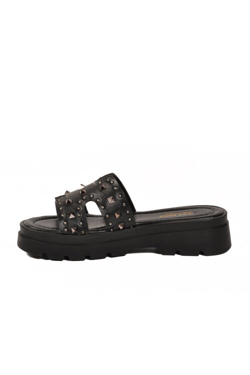 Siyah Hafif Kalın Taban Kadın Terlik 35350 Z