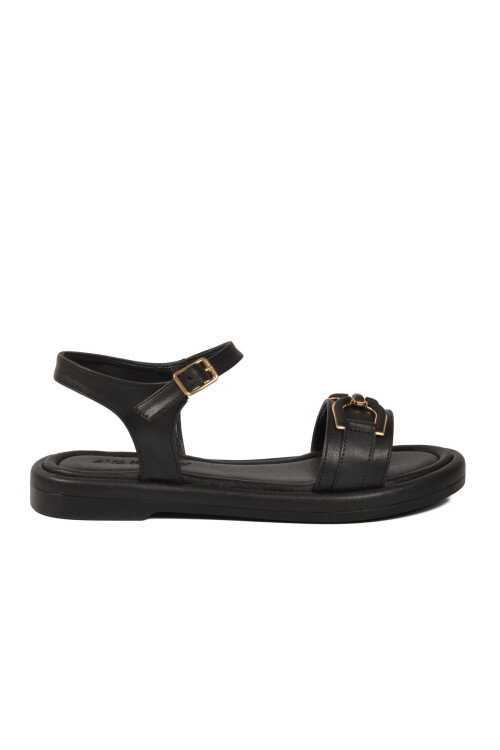 Siyah Kadın Tabanı Yumuşak Hafif Sandalet 35442 Z