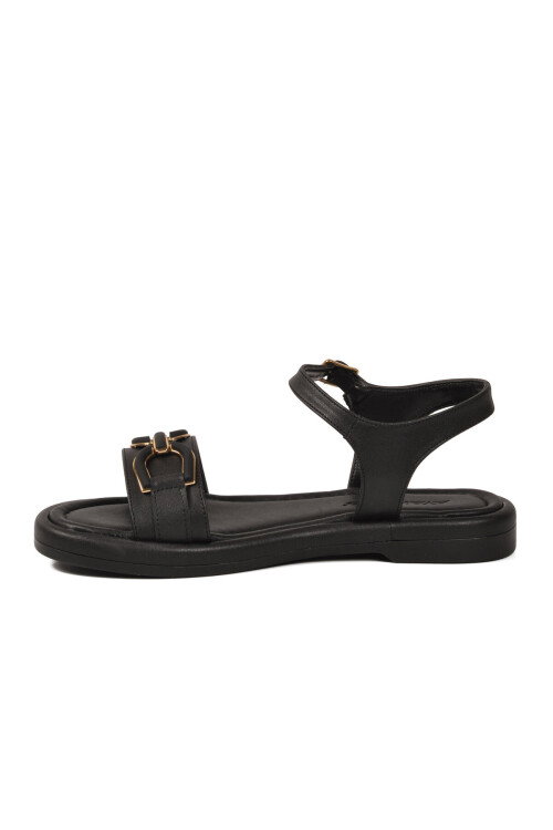 Siyah Kadın Tabanı Yumuşak Hafif Sandalet 35442 Z