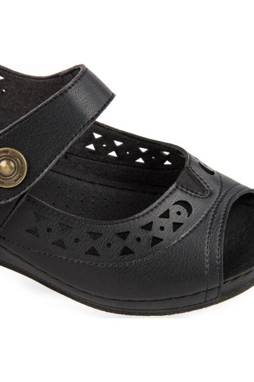 Siyah Kadın Topuklu Sandalet 31130 Terra Z